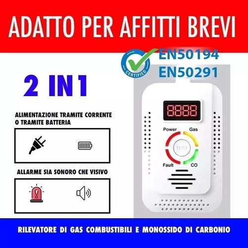 Rilevatore gas combustibile - gas, e