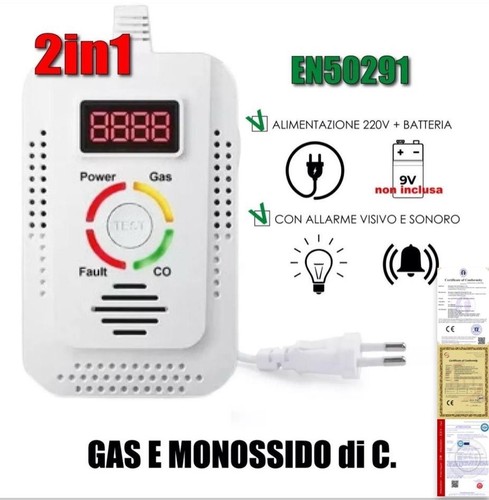 Rilevatore 2in1 monossido - , di